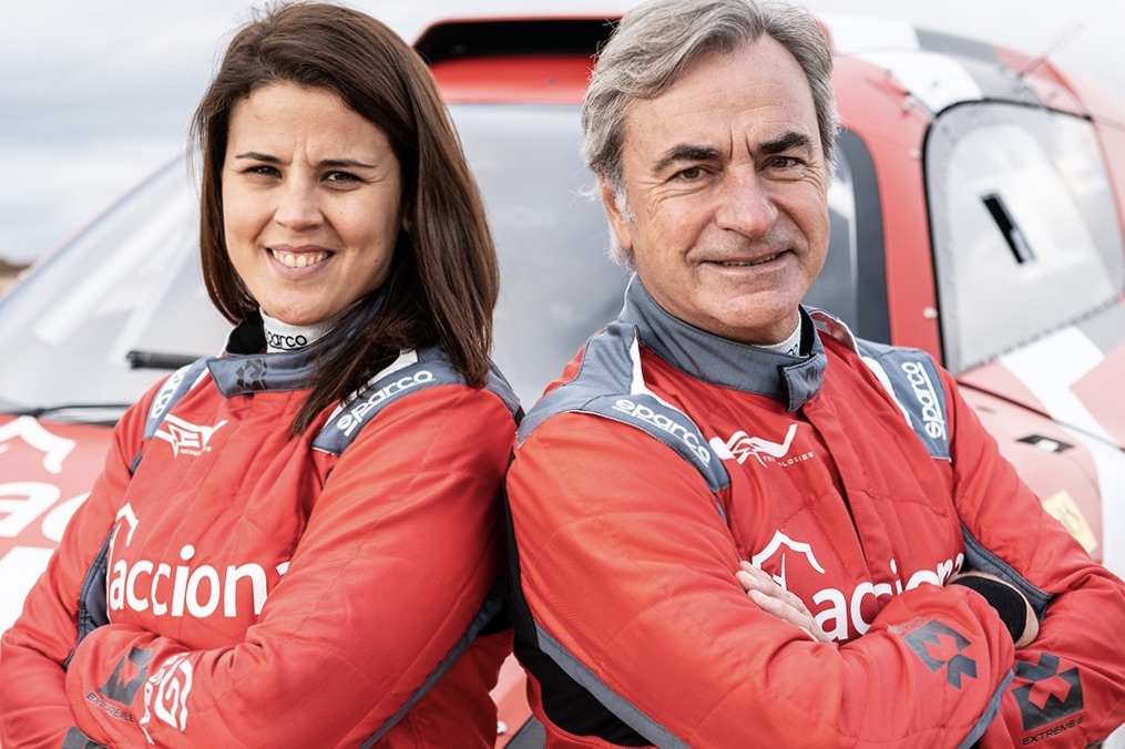 Carlos Sainz y Laia Sanz.