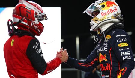 Verstappen y Leclerc.