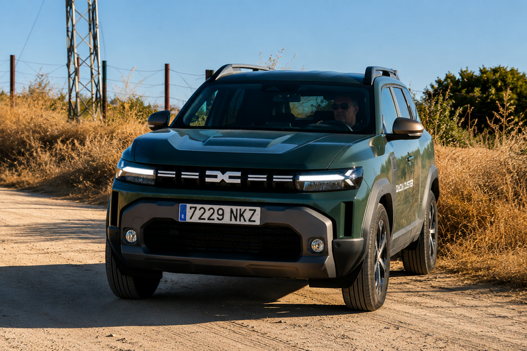 Frontal del Dacia Duster Hybrid 155 Journey con la nueva imagen de Dacia