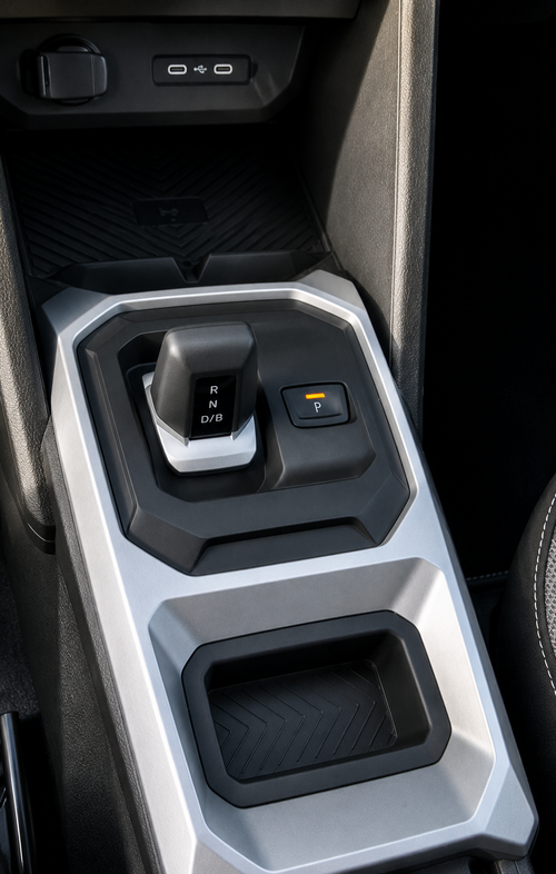 Consola central y selector de cambio automático del Dacia Duster Hybrid 155 Journey